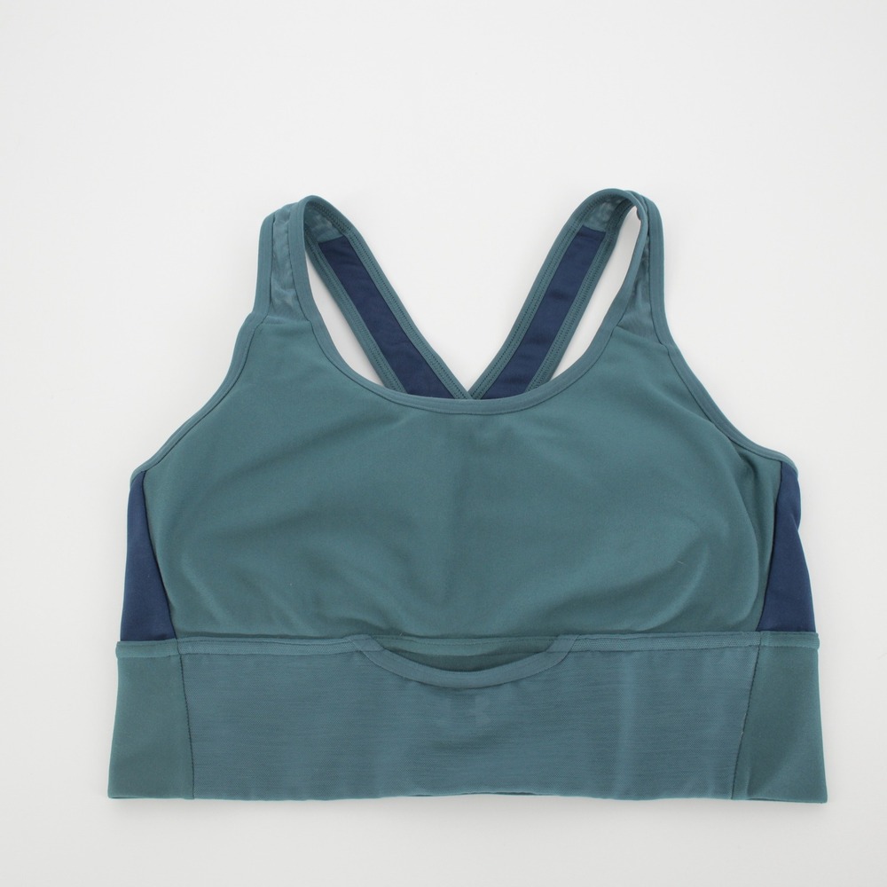 Under Armour Women's Teal Blue Compression Criss-Cross Sports Bra Size‎ S